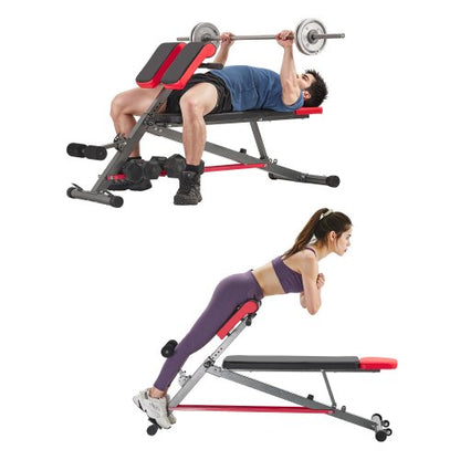 Multi-Functional Weight Bench for Full Body Workout, Roman Chair Hyperextension Bench, 660 lbs Adjustable Extension Equipment for Back Arm Core Ab Workout, Sit Up Exercise Machine for Home Gym