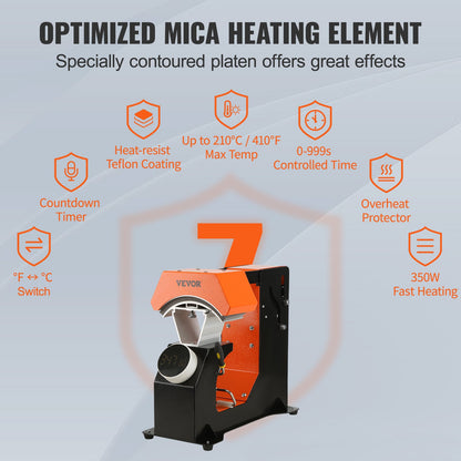 Hat Värmepress Auto Cap Värmepress 3 Värmekuddar Sublimationsöverföring