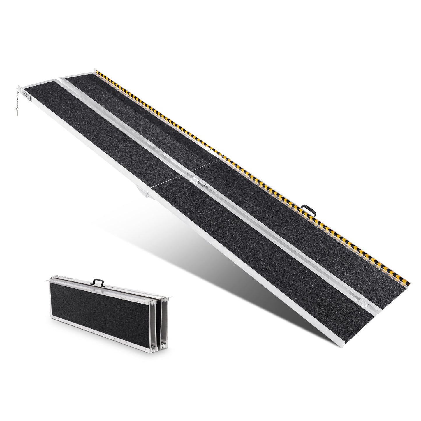 Portable Wheelchair Ramp, 10 ft 800 lbs Capacity, Non-Slip Folding Aluminum Threshold Ramp, Foldable Mobility Scooter Ramp Wheelchair Ramp, Handicap Ramp for Home Stairs, Stairs, Doorways, Curbs