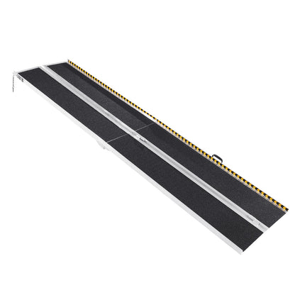 Portable Wheelchair Ramp, 10 ft 800 lbs Capacity, Non-Slip Folding Aluminum Threshold Ramp, Foldable Mobility Scooter Ramp Wheelchair Ramp, Handicap Ramp for Home Stairs, Stairs, Doorways, Curbs