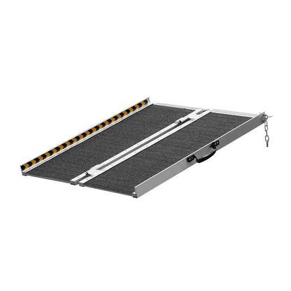 Portable Wheelchair Ramp, 2 ft 800 lbs Capacity, Non-Slip Folding Aluminum Threshold Ramp, Foldable Mobility Scooter Ramp Wheelchair Ramp, Handicap Ramp for Home Stairs, Stairs, Doorways, Curbs