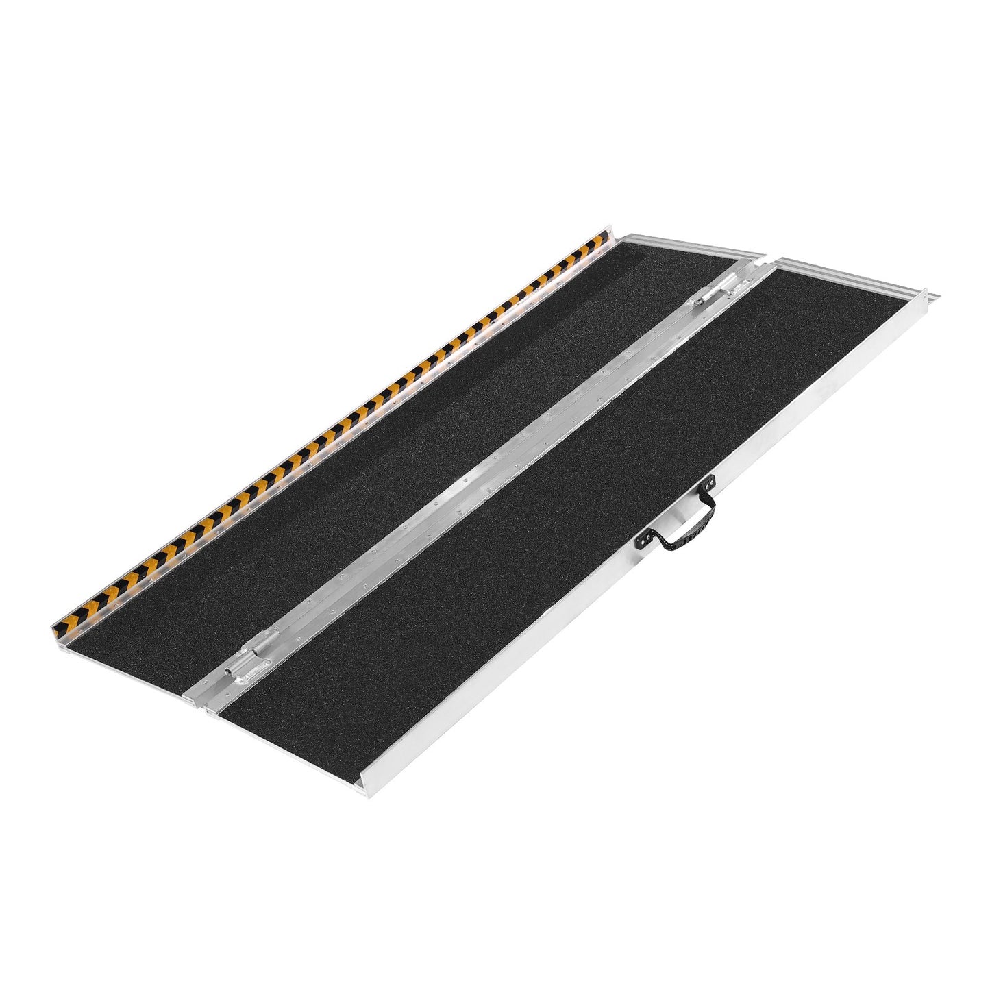 Tragbare Rollstuhlrampe, 4 Fuß, 800 lbs Tragkraft, rutschfeste, klappbare Schwellenrampe aus Aluminium, faltbare Rampe für Mobilitätsroller, Rollstuhlrampe, Behindertenrampe für Haustreppen, Treppen, Türen, Bordsteine