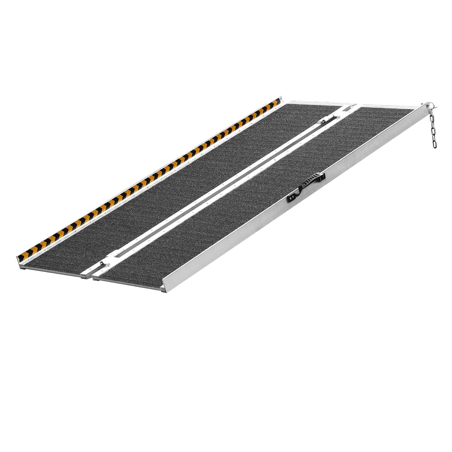 Tragbare Rollstuhlrampe, 1,52 m, 363 kg Tragkraft, rutschfeste, klappbare Schwellenrampe aus Aluminium, faltbare Rampe für Mobilitätsroller, Rollstuhlrampe, Behindertenrampe für Haustreppen, Treppen, Türen, Bordsteine