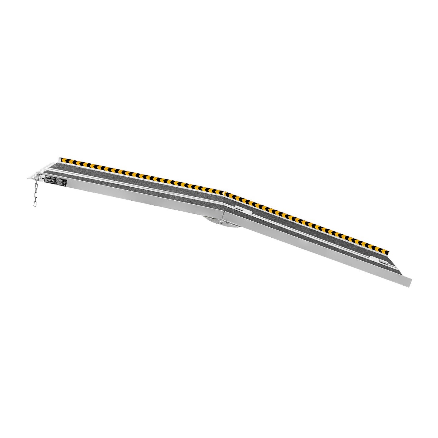 Tragbare Rollstuhlrampe, 2,44 m, 363 kg Tragkraft, rutschfeste, faltbare Schwellenrampe aus Aluminium, faltbare Rampe für Mobilitätsroller, Rollstuhlrampe, Behindertenrampe für Haustreppen, Treppen, Türen, Bordsteine