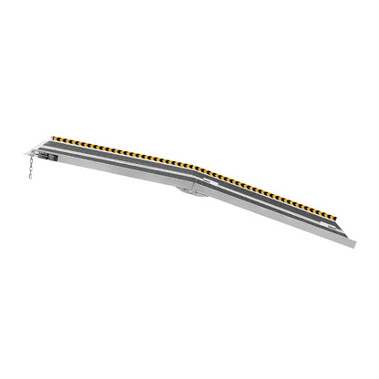 Tragbare Rollstuhlrampe, 2,44 m, 363 kg Tragkraft, rutschfeste, faltbare Schwellenrampe aus Aluminium, faltbare Rampe für Mobilitätsroller, Rollstuhlrampe, Behindertenrampe für Haustreppen, Treppen, Türen, Bordsteine