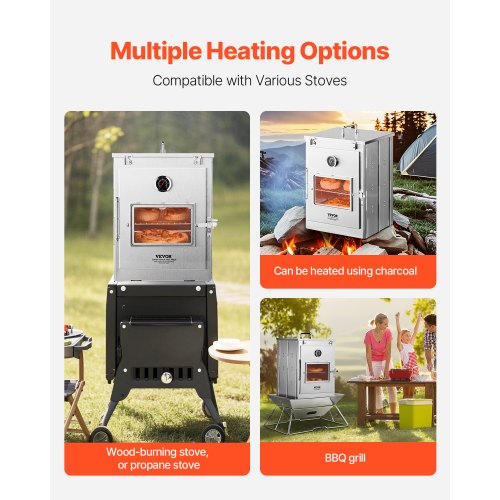 Foldable Camping Oven Stainless Steel Portable Camping Kitchen 3 Levels Grill | EU