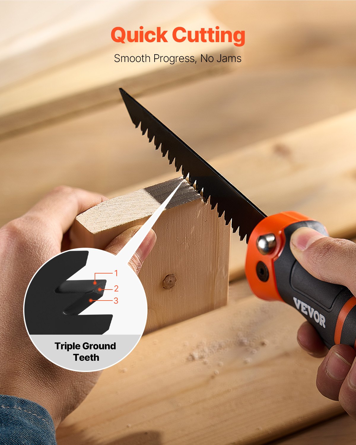 Folding Jab Saw, 5 in Foldable Jab Saw with Soft Grip Handle, Folding Drywall Saw with Triple Ground Teeth and Sharp Tip, for Drywall, Wood, PVC Pipes, Cement Board, Thin Sheets, Wall Panels