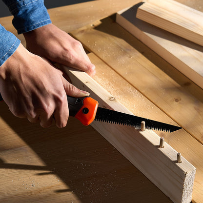 Folding Jab Saw, 5 in Foldable Jab Saw with Soft Grip Handle, Folding Drywall Saw with Triple Ground Teeth and Sharp Tip, for Drywall, Wood, PVC Pipes, Cement Board, Thin Sheets, Wall Panels