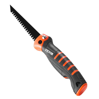 Folding Jab Saw, 5 in Foldable Jab Saw with Soft Grip Handle, Folding Drywall Saw with Triple Ground Teeth and Sharp Tip, for Drywall, Wood, PVC Pipes, Cement Board, Thin Sheets, Wall Panels