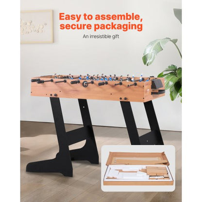 106 cm faltbarer Tischfußballtisch in Standardgröße für den Heimgebrauch | EU