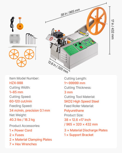 Automatic Webbing Cutting Machine Hot and Cold Ribbon Shoelace Cutter