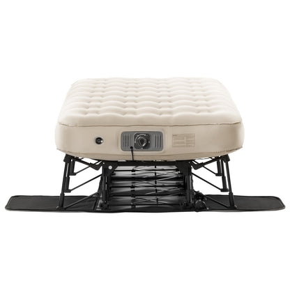 Luftmatratze mit Rahmen und Pumpe 1 Person aufblasbares Campingbett 300lbs