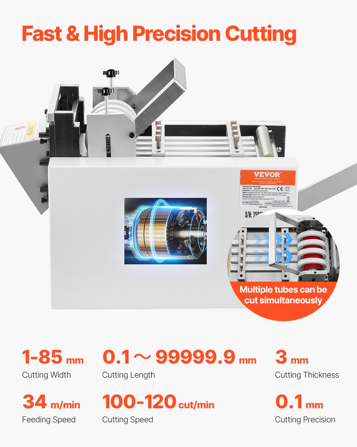 Automatic Heat Shrink Tube Cutter High Speed Cable Tube Cutter Cutting Machine