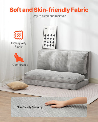 Klappsofa Bett Klappsofa Bett mit waschbarem Bezug dunkelgrau (full)