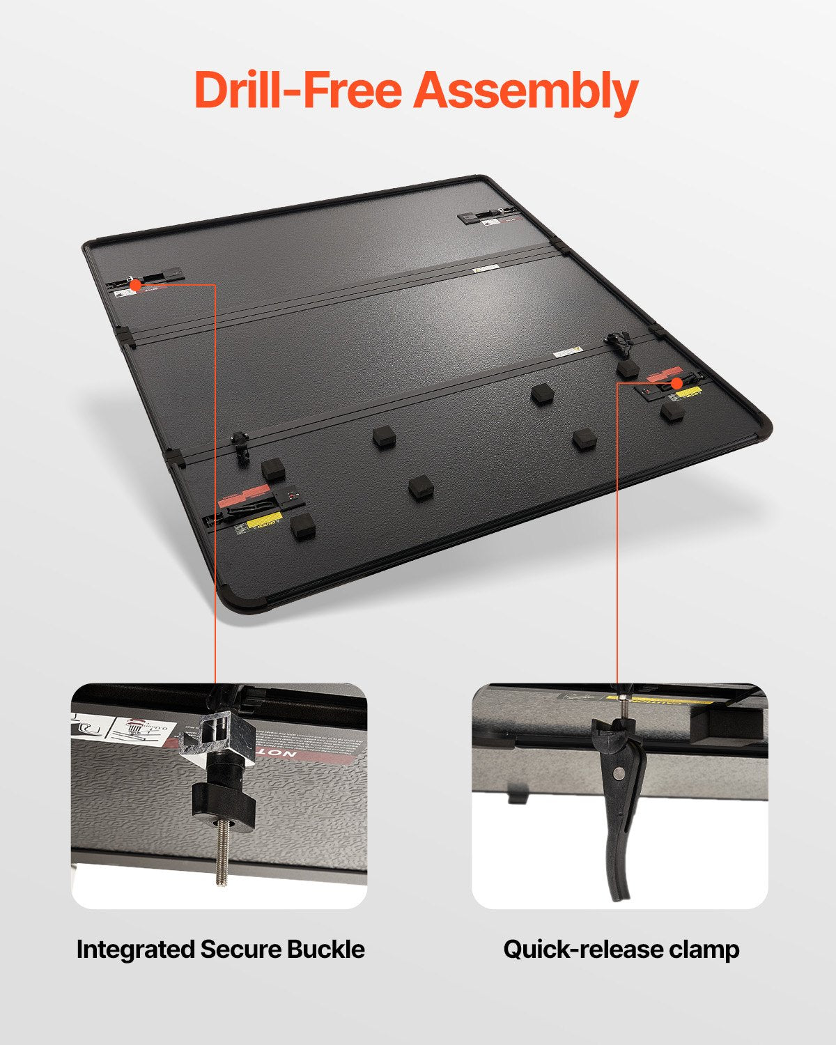 Dreifach gefaltete Ladeflächenabdeckung für Toyota Tundra Light (2014–2024)