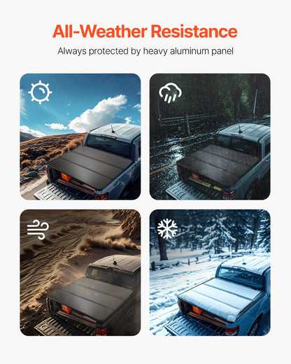 Tri-Fold Tonneau Cover Truck Bed Cover för 2016-2023 Toyota Tacoma Light