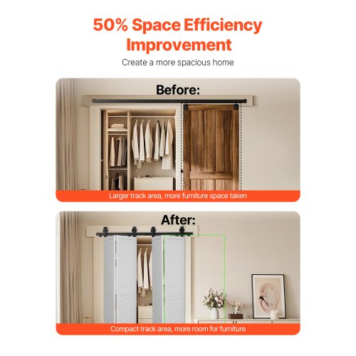 Faltschiebetür-Schienensatz 52" für vier 12"-Türen | EU