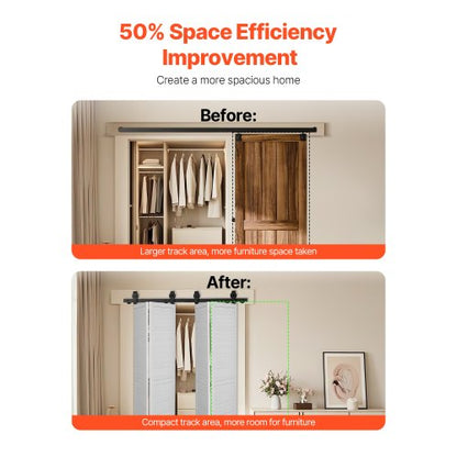 Faltschiebetür-Schienensatz 52" für vier 12"-Türen | EU