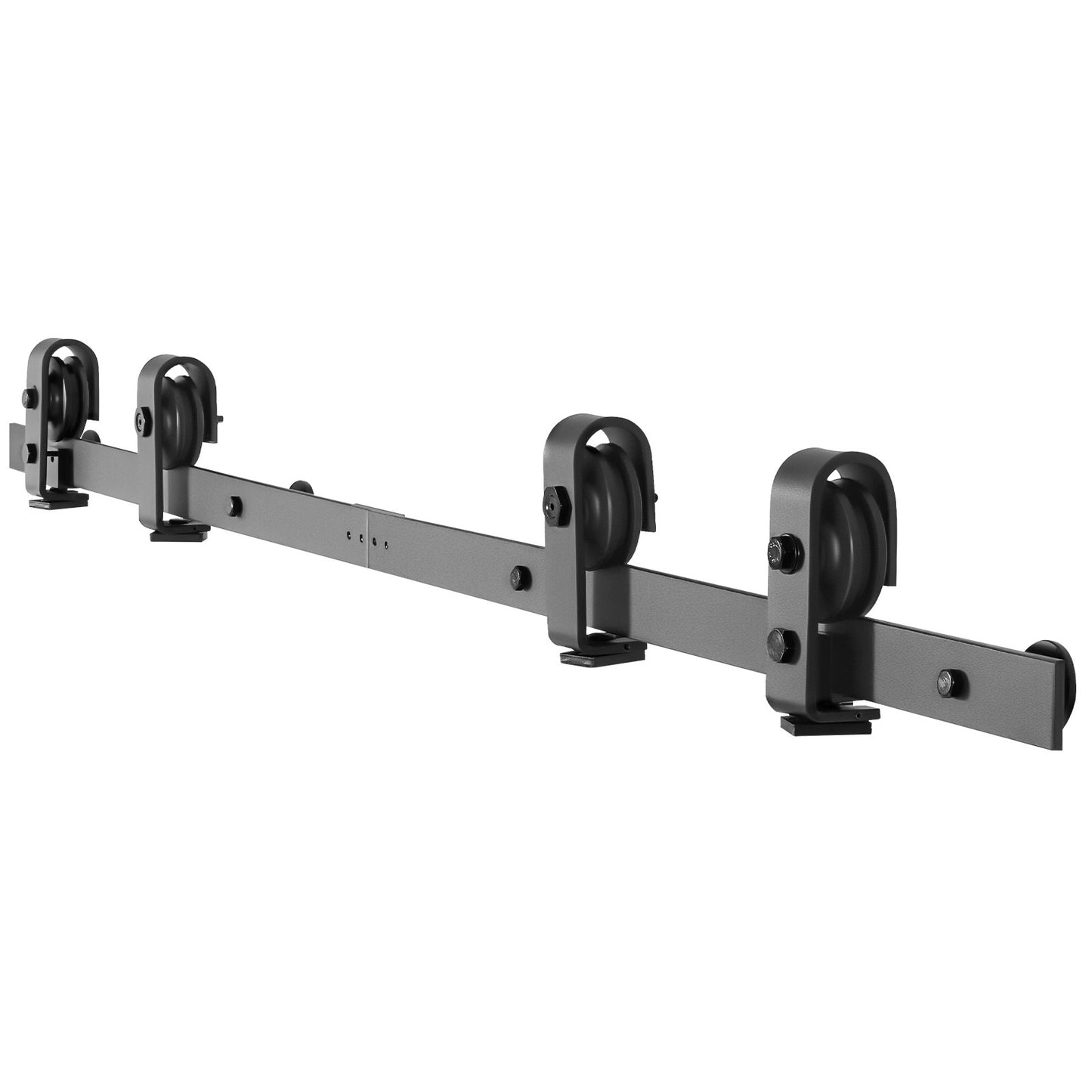 Bi-Folding Sliding Barn Door Hardware Track Kit, 60" Top Mount Track Kit, Slide Smoothly & Quietly, Heavy Duty, Easy to Install, Suitable for Four 14" Closet Pantry Laundry Doors (Not Included)