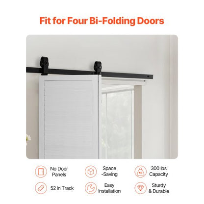 Faltschiebetür-Schienensatz 52" für zwei 24"-Türen | EU