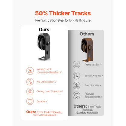 Faltschiebetür-Schienensatz 52" für zwei 24"-Türen | EU