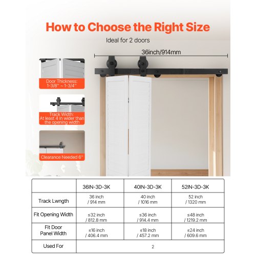 Faltschiebetür-Schienensatz 91 cm für zwei 40 cm Türen | EU