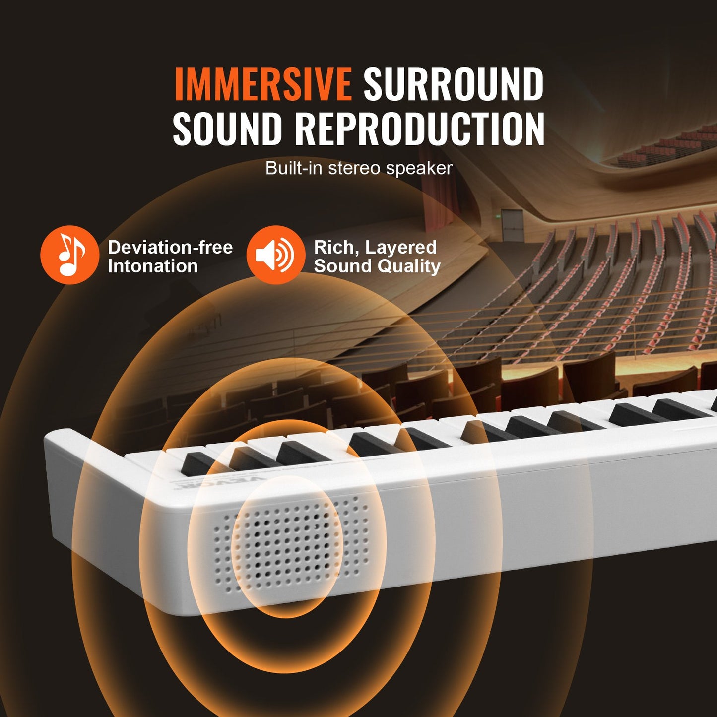 61 Key Folding Keyboard Piano Portable Foldable Piano Bluetooth MIDI White