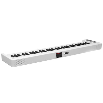 61 Key Folding Keyboard Piano Portable Foldable Piano Bluetooth MIDI White