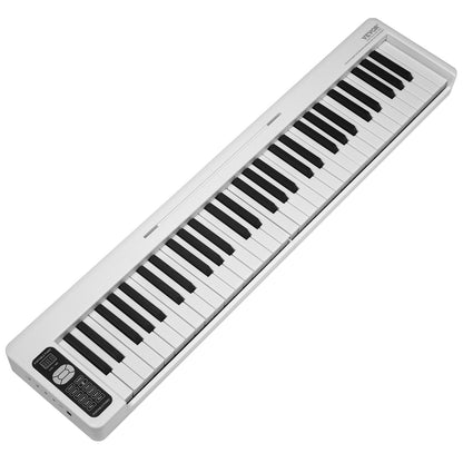 61 Key Folding Keyboard Piano Portable Foldable Piano Bluetooth MIDI White