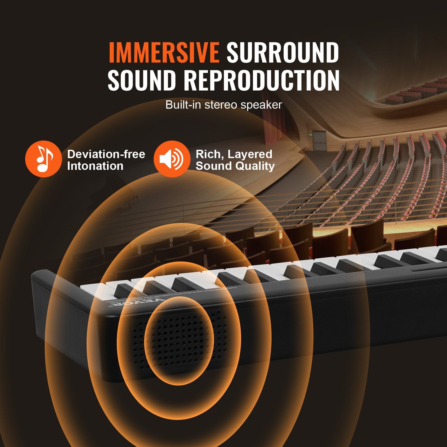 61 Key Folding Keyboard Piano Portable Foldable Piano Bluetooth MIDI Black