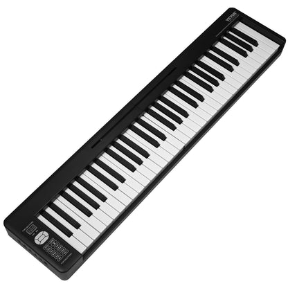 61 Key Folding Keyboard Piano Portable Foldable Piano Bluetooth MIDI Black