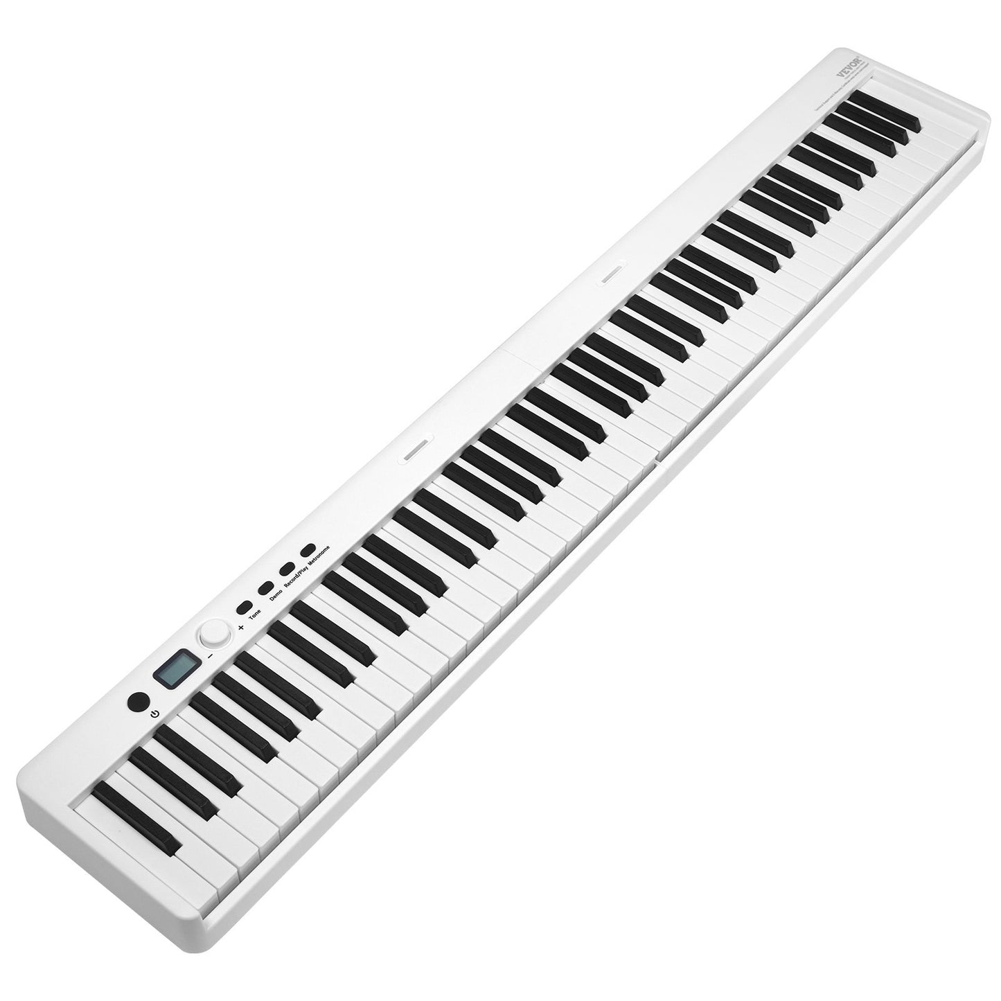 88 Key Folding Keyboard Piano Portable Foldable Piano Bluetooth MIDI White
