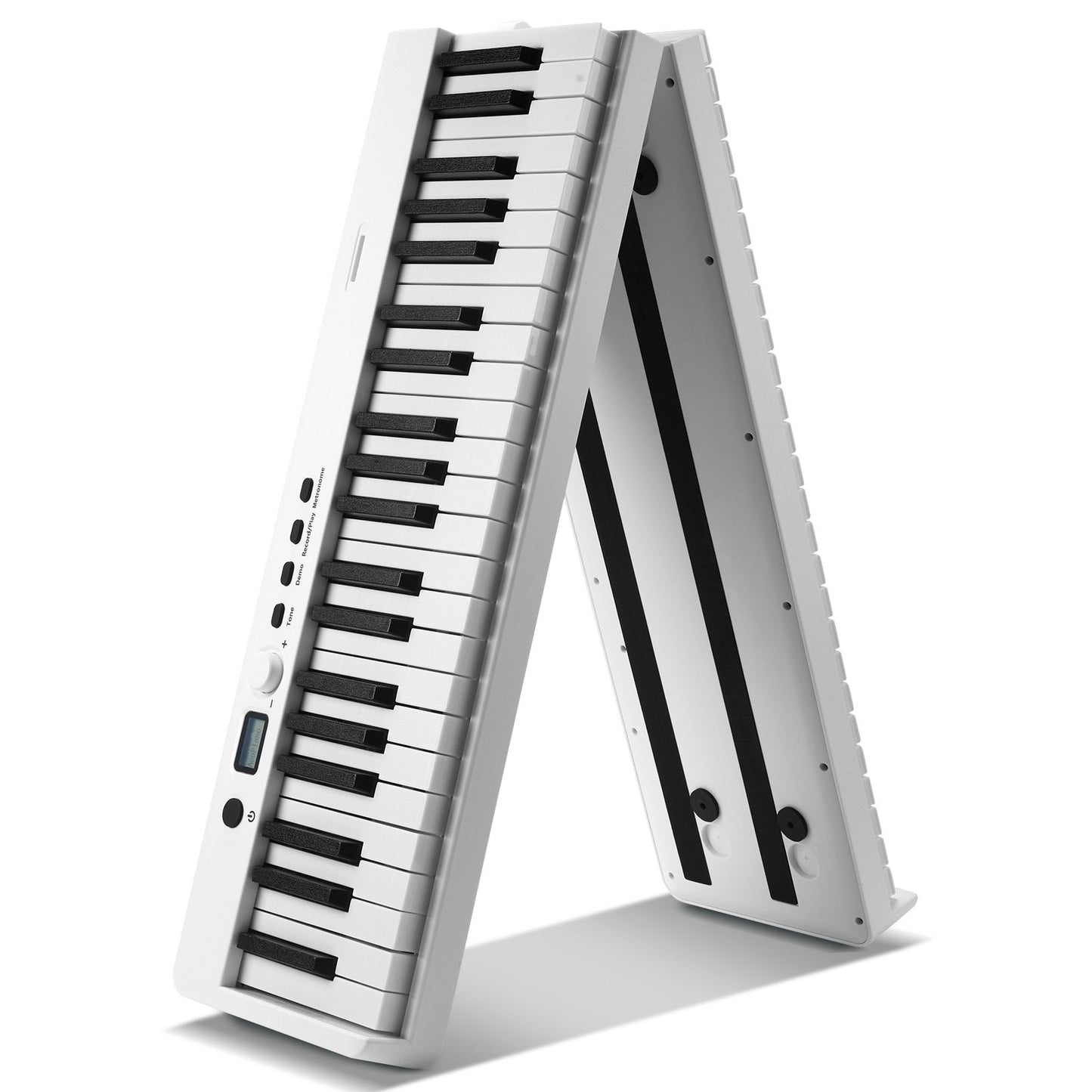 88 Key Folding Keyboard Piano Portable Foldable Piano Bluetooth MIDI White