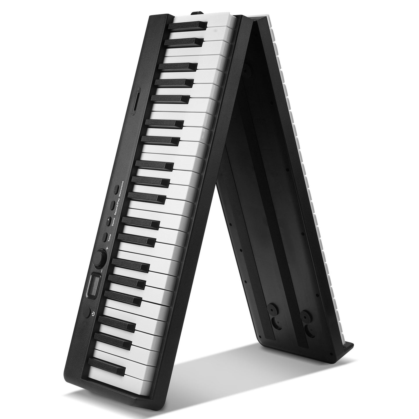 88 Key Folding Keyboard Piano Portable Foldable Piano Bluetooth MIDI Black