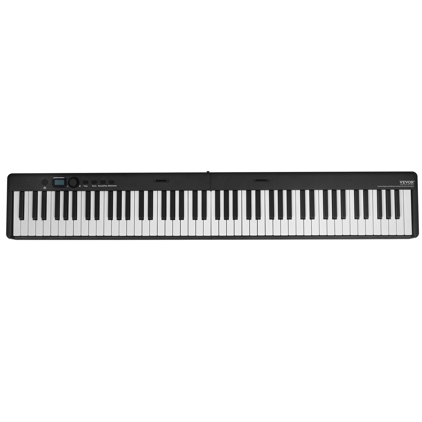 88 Key Folding Keyboard Piano Portable Foldable Piano Bluetooth MIDI Black