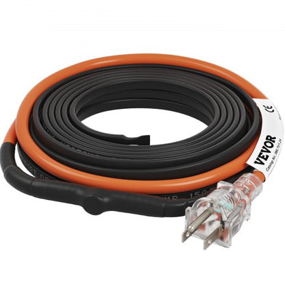 Self-Regulating Pipe Heating Cable, 24-feet 5W/ft Heat Tape for Pipes Freeze Protection, Protects PVC Hose, Metal and Plastic Pipe from Freezing, 120V