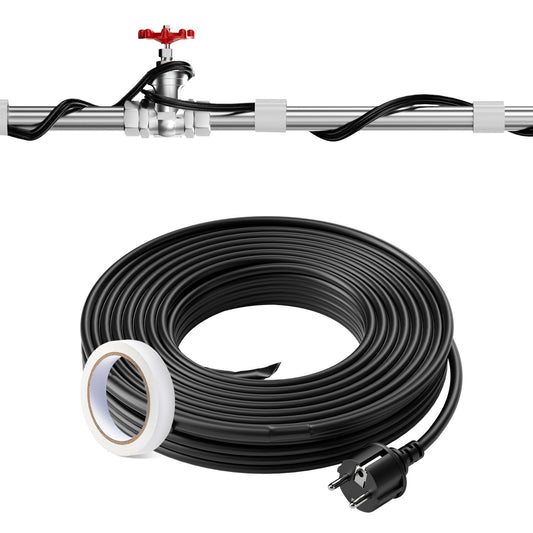Self-regulating pipe heating cable 18.3m 16.4W/m heating tape with thermostat