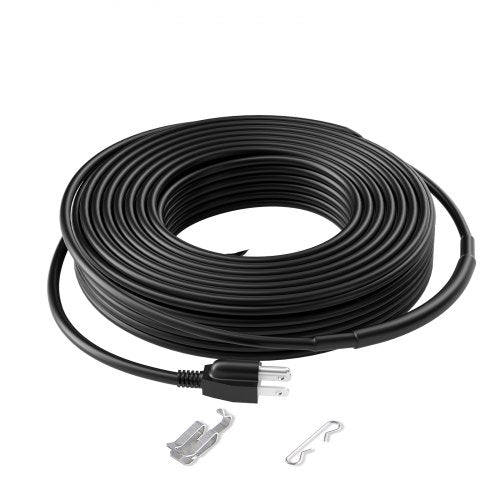Self-Regulating Pipe Heating Cable, 100FT 5W/FT Heat Tape for Pipes, Roof Snow Melting De-icing, Gutter and Pipe Freeze Protection