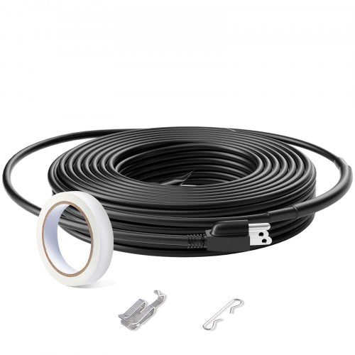 Self-Regulating Pipe Heating Cable, 30FT 5W/FT Heat Tape for Pipes, Roof Snow Melting De-icing, Gutter and Pipe Freeze Protection