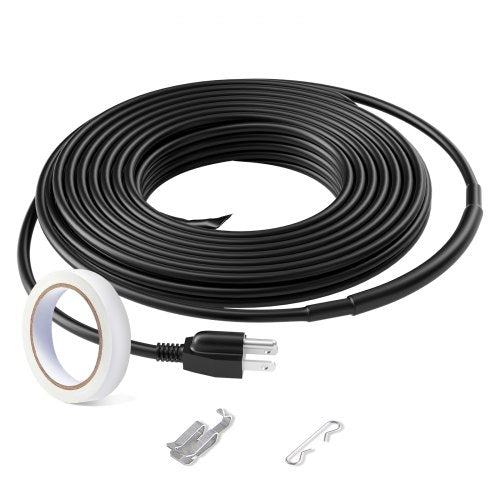 Self-Regulating Pipe Heating Cable, 12FT 5W/FT Heat Tape for Pipes, Roof Snow Melting De-icing, Gutter and Pipe Freeze Protection