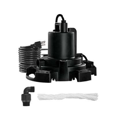 Automatic Pool Cover Pump, 1/2 HP 1600 GPH, 120V Submersible Swimming Pool Cover Pump with 25 ft Power Cord, 25 ft Max Head Lift, Water Removal and Transfer Pump, for Pool Draining Hot Tubs