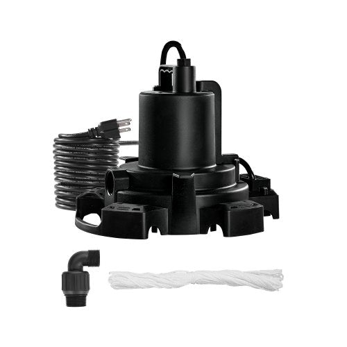 Automatic Pool Cover Pump, 1/2 HP 1600 GPH, 120V Submersible Swimming Pool Cover Pump with 25 ft Power Cord, 25 ft Max Head Lift, Water Removal and Transfer Pump, for Pool Draining Hot Tubs