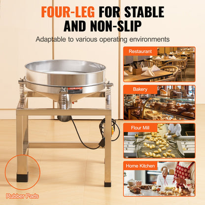 Electric Vibrating Sieve Machine with 40+100 Mesh Automatic Sieve Shaker