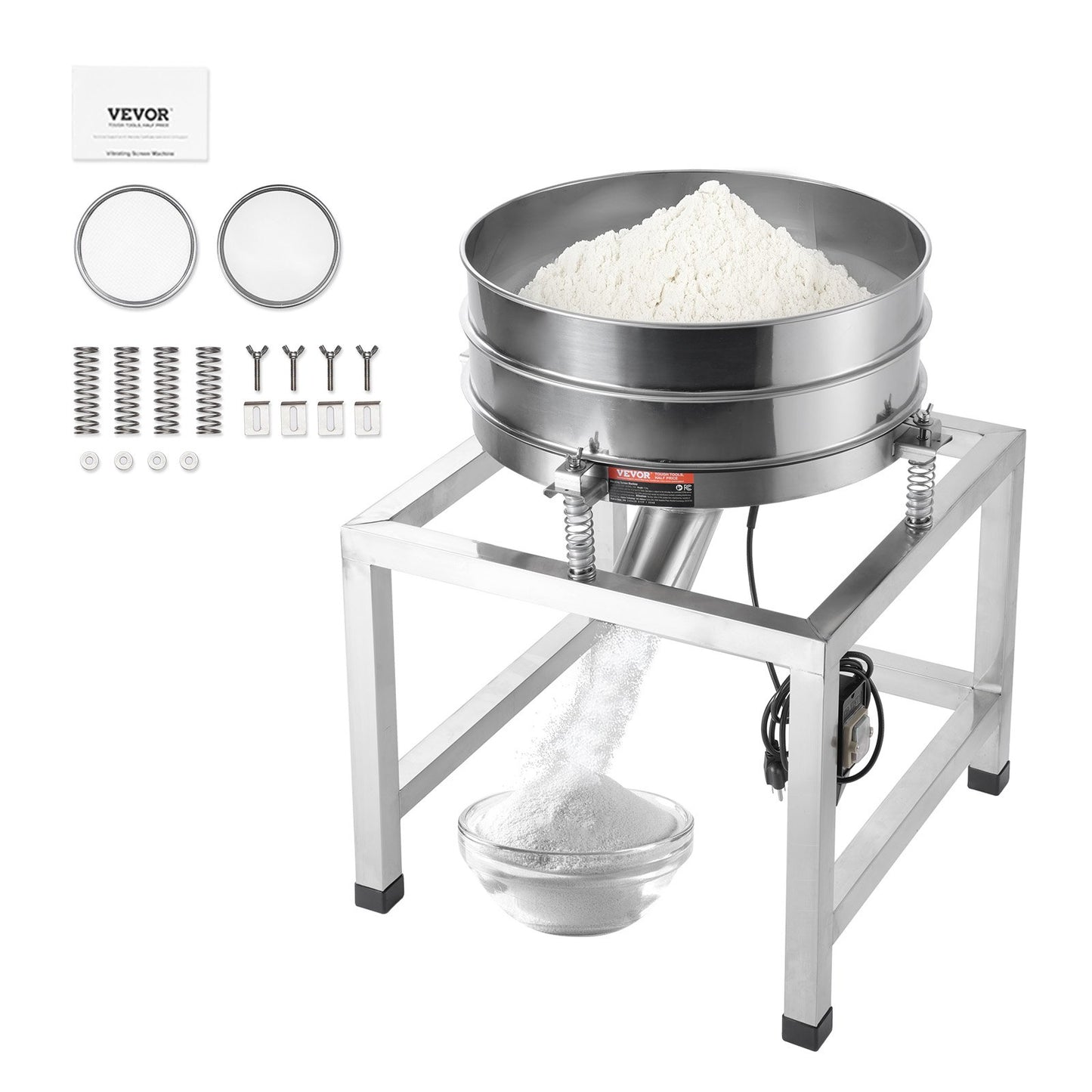 Electric Vibrating Sieve Machine with 40+100 Mesh Automatic Sieve Shaker