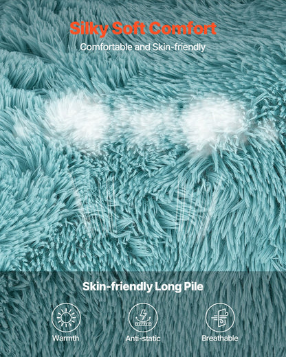 Bean Bag Chair, Giant BeanBag Chair with Removable & Washable Cover for Adults, Fluffy Plush & High-Density Foam Filling Floor Adult Bean Bag with Zapper, Ideal for Living Room, Bedroom, Blue