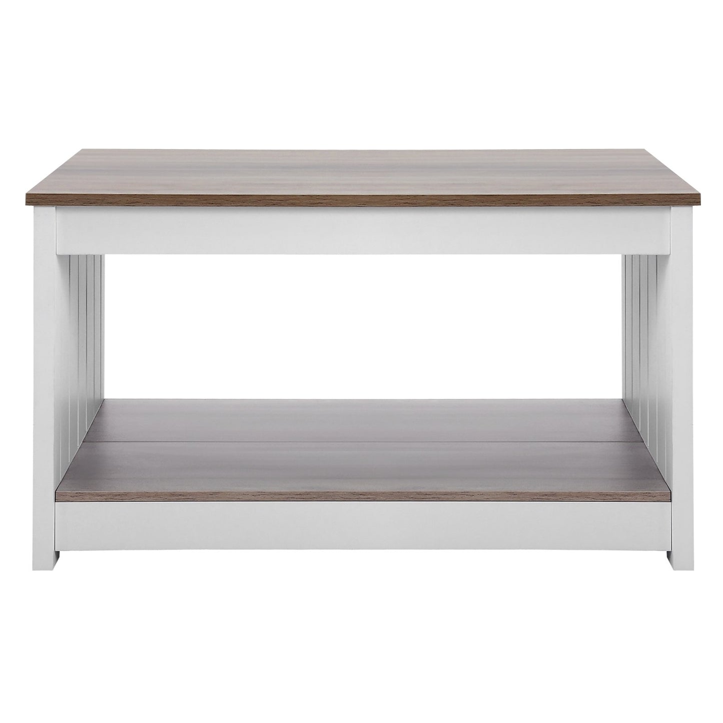 31,5" Farmhouse Couchtisch Quadratischer Tisch mit offenem Staufach