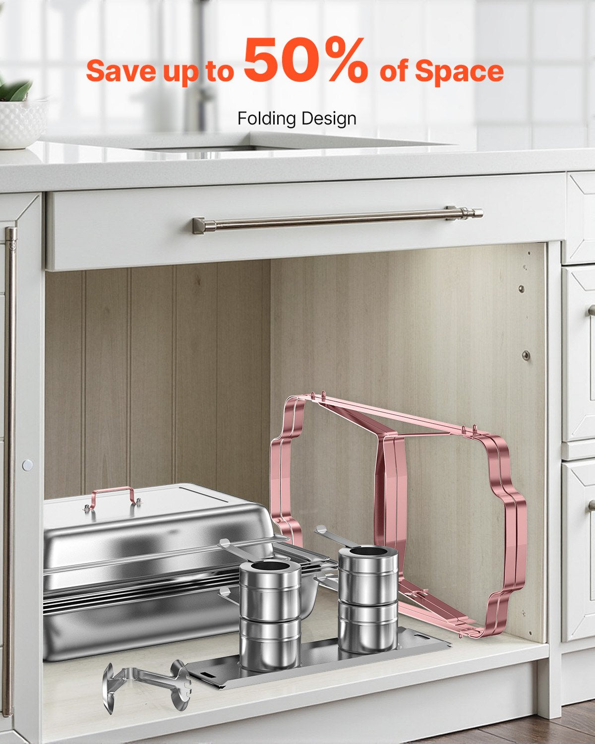 8 Qt 2-pack rectangle chafing dish buffet set full size pan stainless steel