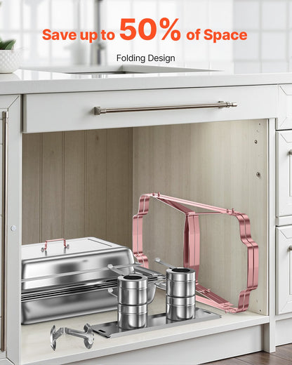 8 Qt 2-pack rectangle chafing dish buffet set full size pan stainless steel