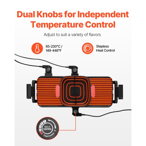 Hot Pot mit Grill 2300 W 2-in-1 elektrischer rauchfreier Grill mit abnehmbarer Kochplatte | EU