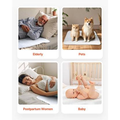 Tvättbara underlägg 34" x 36" Inkontinensbädd 10-pack Sängvätningsdyna |  EU